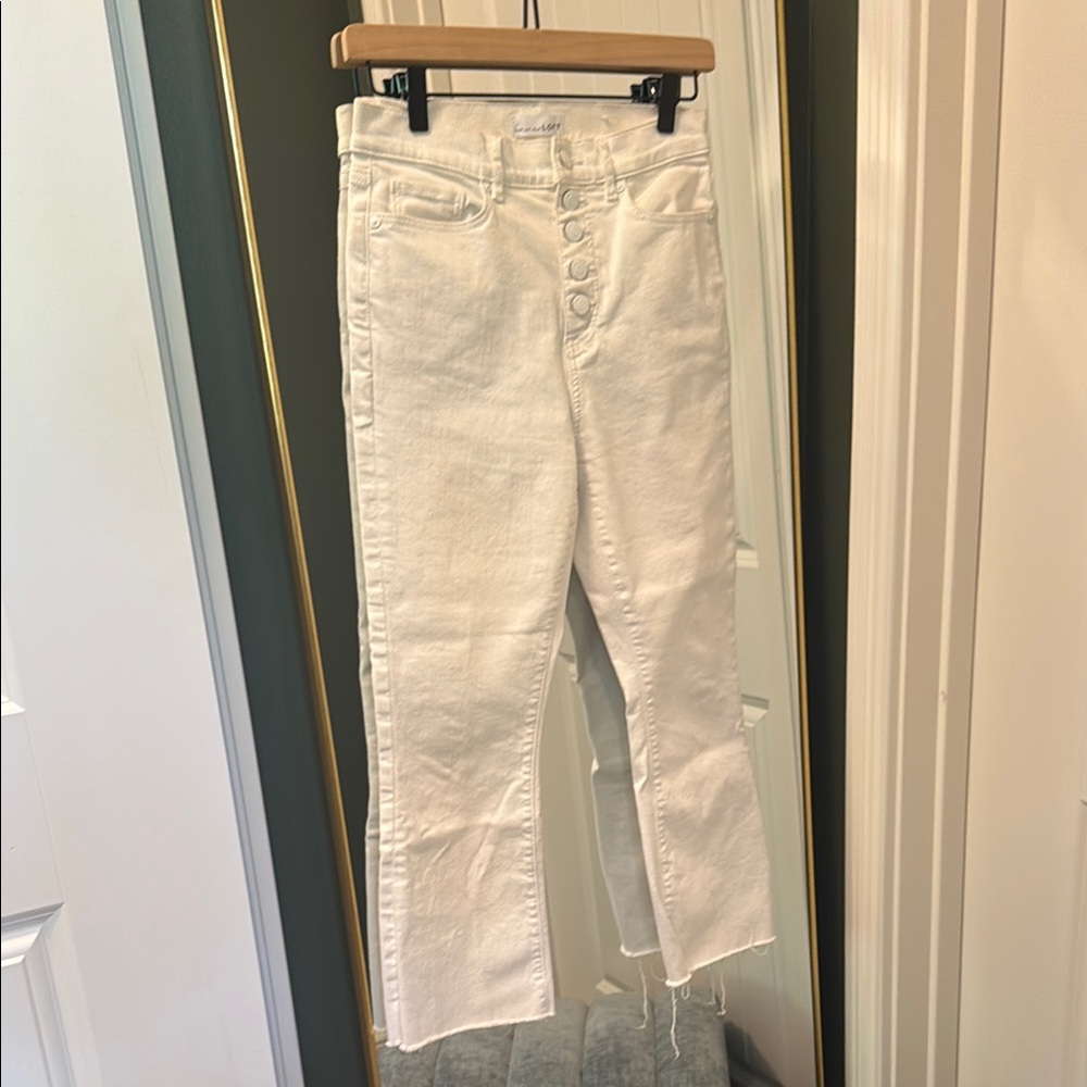 LOFT White Ankle Cropped Jeans